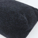 FENDI Mamma Baguette Shoulder Bag Wool Navy Silver Auth 196191-15