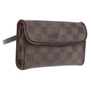 LOUIS VUITTON Damier Ebene Pochette Florentine Waist Bag N51856 LV Auth 196194-1