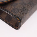 LOUIS VUITTON Damier Ebene Pochette Florentine Waist Bag N51856 LV Auth 196194-15