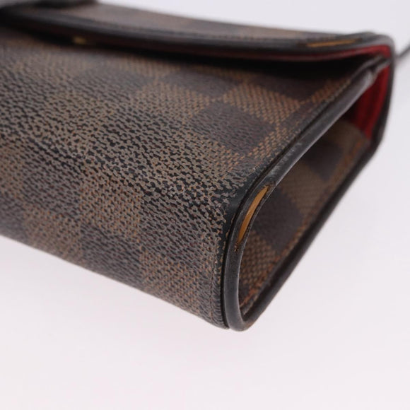 LOUIS VUITTON Damier Ebene Pochette Florentine Waist Bag N51856 LV Auth 196194