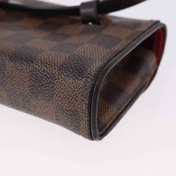 LOUIS VUITTON Damier Ebene Pochette Florentine Waist Bag N51856 LV Auth 196194