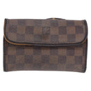 LOUIS VUITTON Damier Ebene Pochette Florentine Waist Bag N51856 LV Auth 196194-13