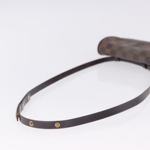 LOUIS VUITTON Damier Ebene Pochette Florentine Waist Bag N51856 LV Auth 196194