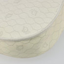 Christian Dior Honeycomb Shoulder Bag PVC Leather White Gold Tone Auth 196195-16