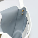 Christian Dior Honeycomb Shoulder Bag PVC Leather White Gold Tone Auth 196195-18
