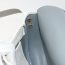 Christian Dior Honeycomb Shoulder Bag PVC Leather White Gold Tone Auth 196195-19