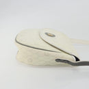 Christian Dior Honeycomb Shoulder Bag PVC Leather White Gold Tone Auth 196195-3
