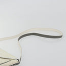 Christian Dior Honeycomb Shoulder Bag PVC Leather White Gold Tone Auth 196195-8