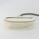 Christian Dior Honeycomb Shoulder Bag PVC Leather White Gold Tone Auth 196195-5