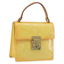 LOUIS VUITTON Monogram Vernis Spring Street Lime Yellow M91068 LV Auth 196196-1