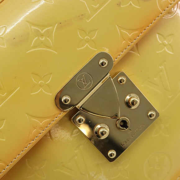 LOUIS VUITTON Monogram Vernis Spring Street Lime Yellow M91068 LV Auth 196196