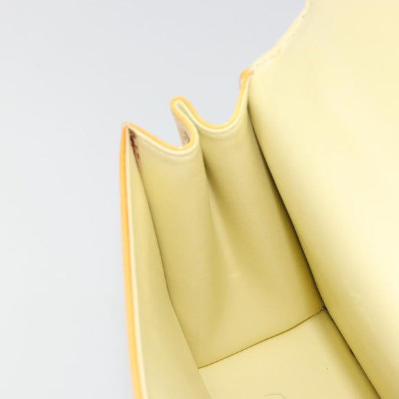LOUIS VUITTON Monogram Vernis Spring Street Lime Yellow M91068 LV Auth 196196
