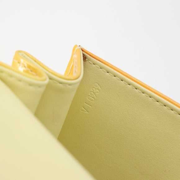 LOUIS VUITTON Monogram Vernis Spring Street Lime Yellow M91068 LV Auth 196196