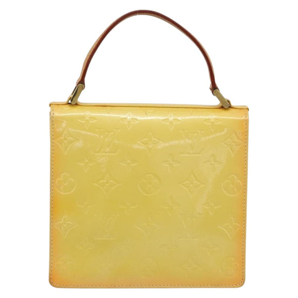 LOUIS VUITTON Monogram Vernis Spring Street Lime Yellow M91068 LV Auth 196196