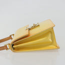 LOUIS VUITTON Monogram Vernis Spring Street Lime Yellow M91068 LV Auth 196196-4