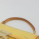 LOUIS VUITTON Monogram Vernis Spring Street Lime Yellow M91068 LV Auth 196196-14