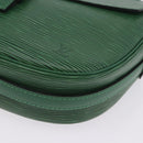 LOUIS VUITTON Epi Jeune Fille MM Shoulder Bag Green M52154 LV Auth 196197V-20