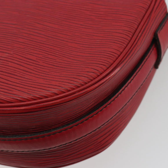 LOUIS VUITTON Epi Jeune Fille MM Shoulder Bag Red M52157 LV Auth 196198