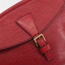 LOUIS VUITTON Epi Jeune Fille MM Shoulder Bag Red M52157 LV Auth 196198-17