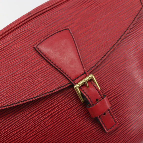 LOUIS VUITTON Epi Jeune Fille MM Shoulder Bag Red M52157 LV Auth 196198