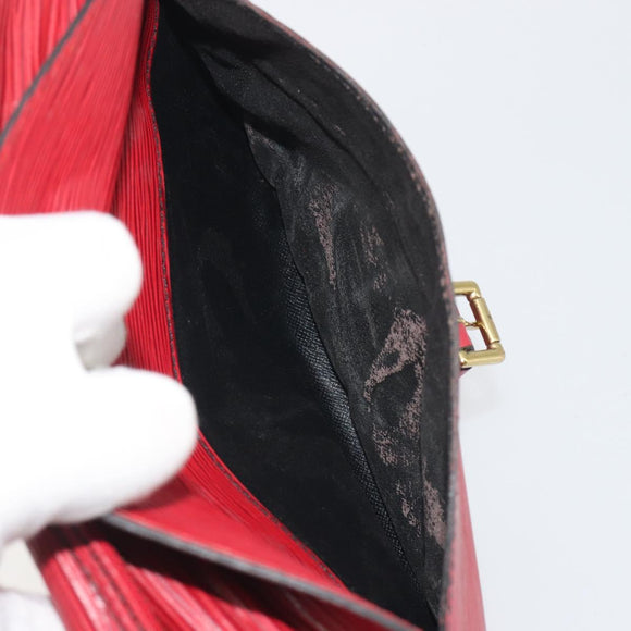 LOUIS VUITTON Epi Jeune Fille MM Shoulder Bag Red M52157 LV Auth 196198