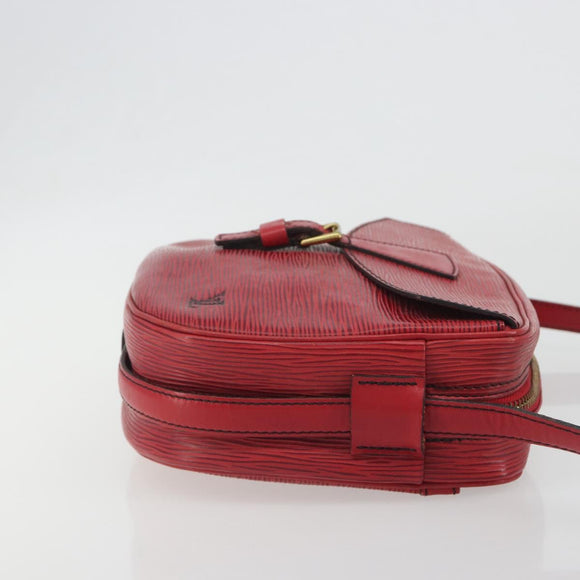 LOUIS VUITTON Epi Jeune Fille MM Shoulder Bag Red M52157 LV Auth 196198