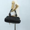 Chloe Paddington Hand Bag Leather Black Gold Tone Auth 196199V-25