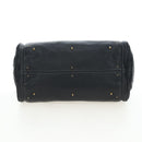 Chloe Paddington Hand Bag Leather Black Gold Tone Auth 196199V-5