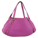GUCCI Abby Sookie Tote Bag Leather Pink Gold Tone 130736 Auth 196200-1