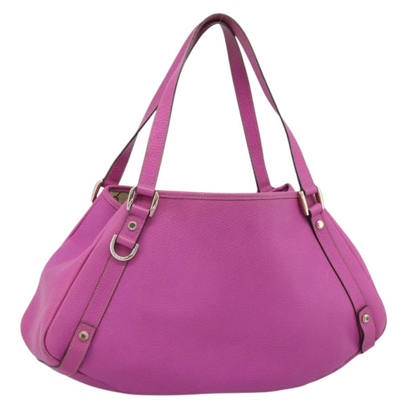 GUCCI Abby Sookie Tote Bag Leather Pink Gold Tone 130736 Auth 196200