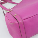 GUCCI Abby Sookie Tote Bag Leather Pink Gold Tone 130736 Auth 196200-14
