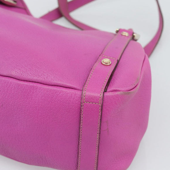 GUCCI Abby Sookie Tote Bag Leather Pink Gold Tone 130736 Auth 196200