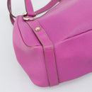 GUCCI Abby Sookie Tote Bag Leather Pink Gold Tone 130736 Auth 196200-16