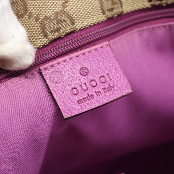 GUCCI Abby Sookie Tote Bag Leather Pink Gold Tone 130736 Auth 196200
