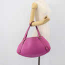 GUCCI Abby Sookie Tote Bag Leather Pink Gold Tone 130736 Auth 196200-21