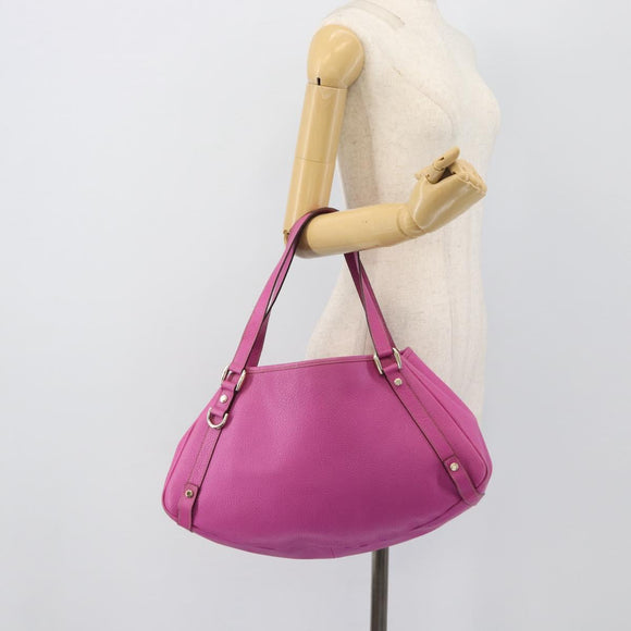 GUCCI Abby Sookie Tote Bag Leather Pink Gold Tone 130736 Auth 196200