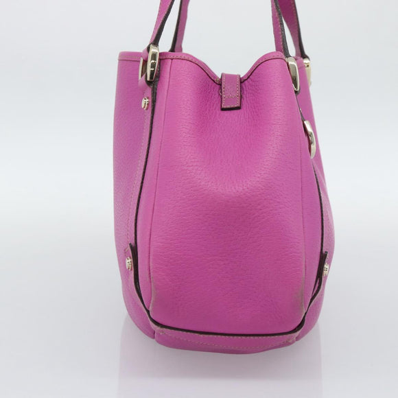 GUCCI Abby Sookie Tote Bag Leather Pink Gold Tone 130736 Auth 196200