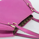 GUCCI Abby Sookie Tote Bag Leather Pink Gold Tone 130736 Auth 196200-6