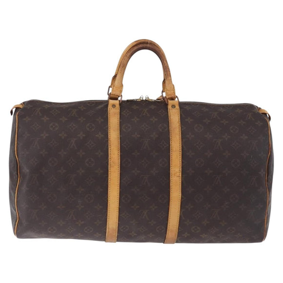 LOUIS VUITTON Monogram Keepall 55 Boston Bag M41424 LV Auth 196206