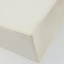 Salvatore Ferragamo Gancini Shoulder Bag Leather White Gold Tone Auth 196208-15
