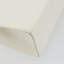 Salvatore Ferragamo Gancini Shoulder Bag Leather White Gold Tone Auth 196208-16