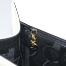 Salvatore Ferragamo Gancini Shoulder Bag Leather White Gold Tone Auth 196208-21