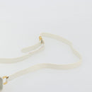 Salvatore Ferragamo Gancini Shoulder Bag Leather White Gold Tone Auth 196208-8
