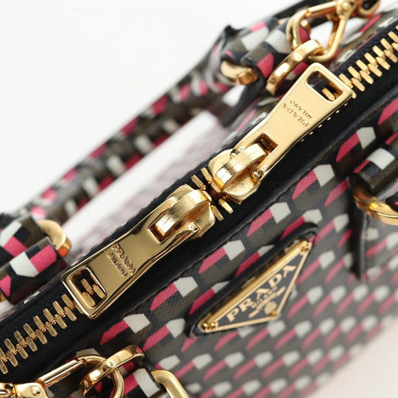 PRADA Saffiano Hand Bag 2way Multicolor Auth 196210V