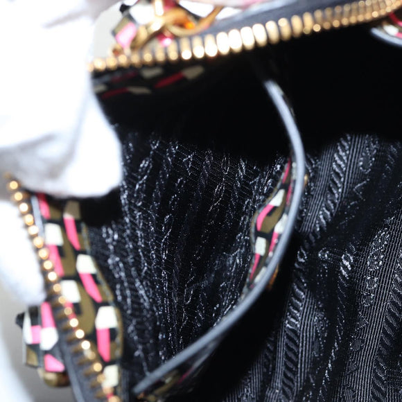 PRADA Saffiano Hand Bag 2way Multicolor Auth 196210V