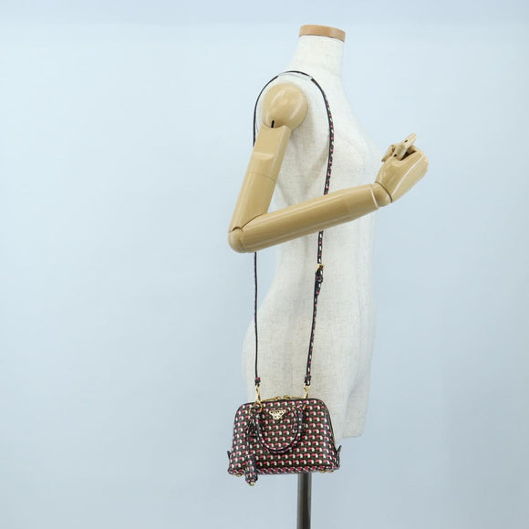 PRADA Saffiano Hand Bag 2way Multicolor Auth 196210V