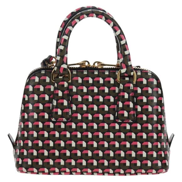 PRADA Saffiano Hand Bag 2way Multicolor Auth 196210V