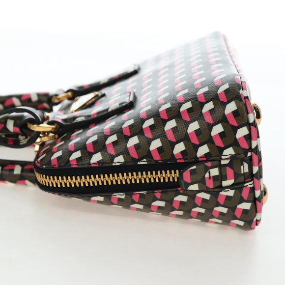 PRADA Saffiano Hand Bag 2way Multicolor Auth 196210V