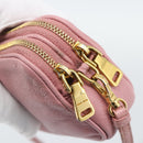 Miu Miu Shoulder Bag Leather Pink Gold Tone Auth 196211-10