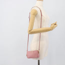 Miu Miu Shoulder Bag Leather Pink Gold Tone Auth 196211-22
